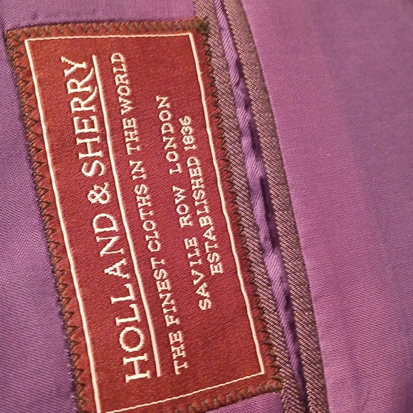 HOLLAND AND SHERRY PURPLE BLAZER 44L - Picture 5 of 8